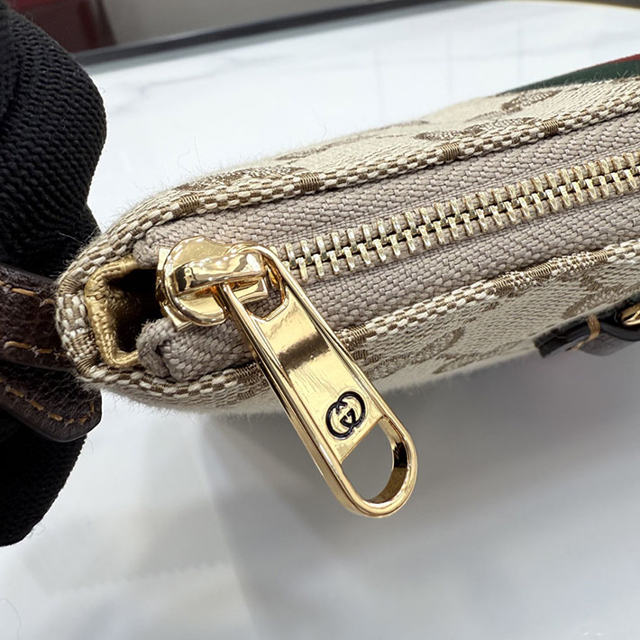 グッチ直営アウトレット店 GUCCI ホースビット ウェブ スモール ショルダーバッグ サンド ブラウン 867130 FAF88 9645 レディース グッチ バッグ - 画像 (6)