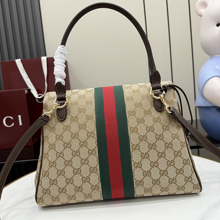 グッチ直営アウトレット店 GUCCI パパラッツォ ミディアム トップハンドルバッグ サンド ブラウン 875018 FAFV9 9653 グッチ バッグ アウトレット - 画像 (11)