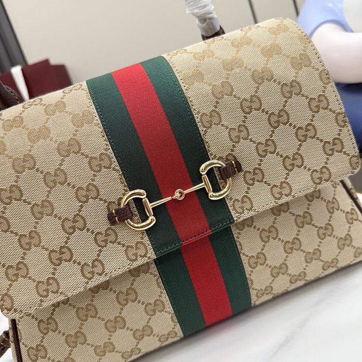 グッチ直営アウトレット店 GUCCI パパラッツォ ミディアム トップハンドルバッグ サンド ブラウン 875018 FAFV9 9653 グッチ バッグ アウトレット - 画像 (9)