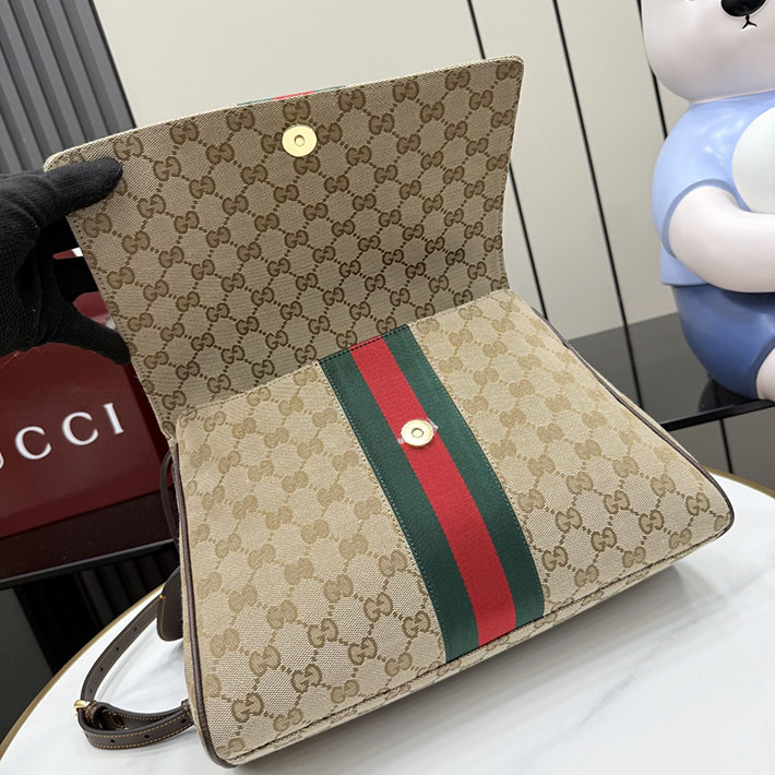 グッチ直営アウトレット店 GUCCI パパラッツォ ミディアム トップハンドルバッグ サンド ブラウン 875018 FAFV9 9653 グッチ バッグ アウトレット - 画像 (7)