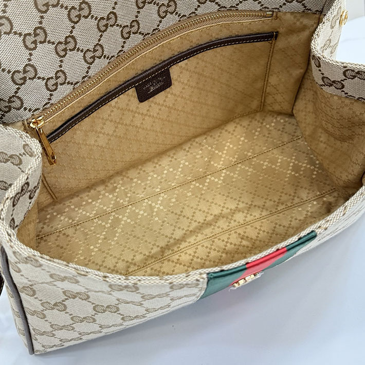 グッチ直営アウトレット店 GUCCI パパラッツォ ミディアム トップハンドルバッグ サンド ブラウン 875018 FAFV9 9653 グッチ バッグ アウトレット - 画像 (6)
