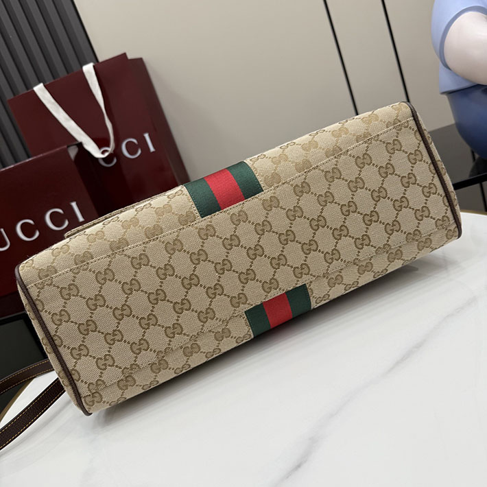グッチ直営アウトレット店 GUCCI パパラッツォ ラージ トップハンドルバッグ サンド ブラウン 875019 FAFV9 9653 グッチ バッグ 公式 - 画像 (8)