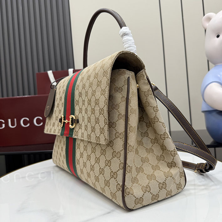 グッチ直営アウトレット店 GUCCI パパラッツォ ラージ トップハンドルバッグ サンド ブラウン 875019 FAFV9 9653 グッチ バッグ 公式 - 画像 (6)
