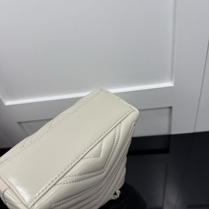 グッチ直営アウトレット店 GUCCI GGマーモント ナノ バケットバッグ ホワイト 856404 AAFS1 9022 グッチ バッグ アウトレット - 画像 (5)