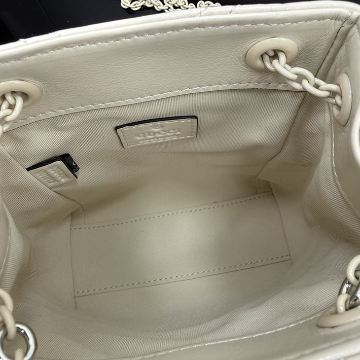 グッチ直営アウトレット店 GUCCI GGマーモント ナノ バケットバッグ ホワイト 856404 AAFS1 9022 グッチ バッグ アウトレット - 画像 (3)