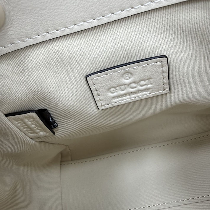 グッチ直営アウトレット店 GUCCI GGマーモント ナノ バケットバッグ ホワイト 856404 AAFS1 9022 グッチ バッグ アウトレット - 画像 (2)
