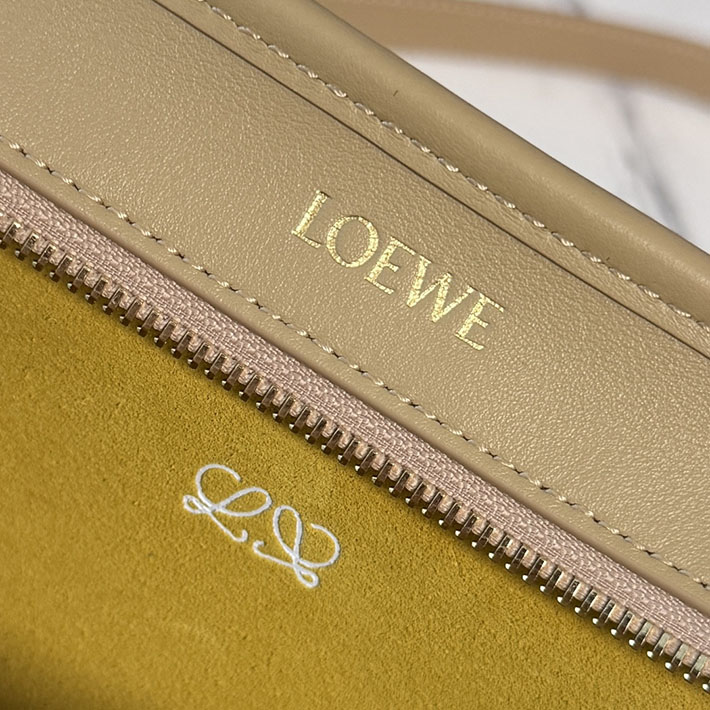 最高級ロエベスーパーコピー LOEWE アマソナ180 バッグ スモール ソフトカーフ シルクベージュ/マスタード A039AS0X01-0530 ロエベ バッグ アウトレット - 画像 (4)