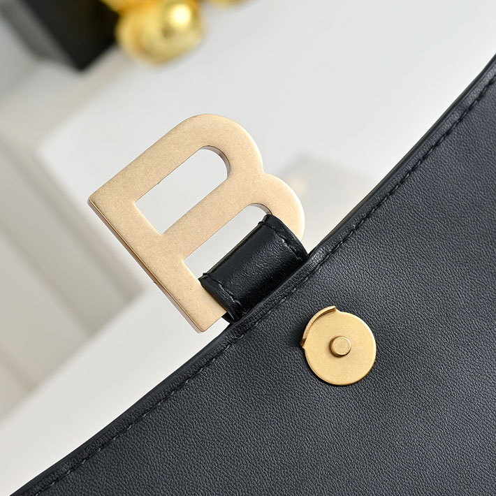 バレンシアガ バッグ 人気 レディース BALENCIAGA Hourglass ハンドバッグ スモール ブラック 5935461QJ4M1000 バレンシアガ バッグ ショルダー - 画像 (5)