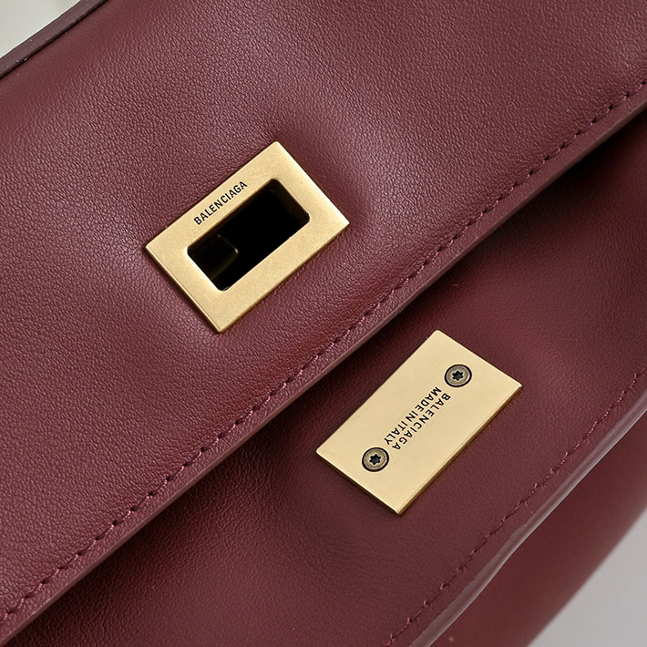 バレンシアガ バッグ 人気 レディース BALENCIAGA Rodeo ハンドバッグ スモール バーガンディ 7897792AA4V6034 バレンシアガ アウトレット 値段 - 画像 (7)