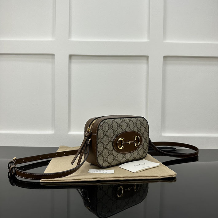 グッチ直営アウトレット店 GUCCI ホースビット 1955 スモール カメラバッグ ベージュ&エボニー 760196 92TCG 8563 グッチ ミニバッグ 人気 - 画像 (9)