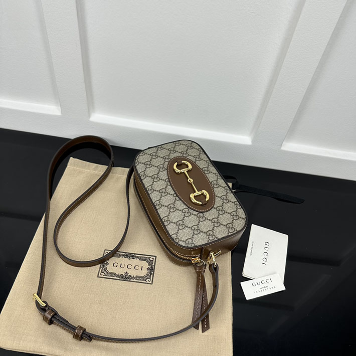 グッチ直営アウトレット店 GUCCI ホースビット 1955 スモール カメラバッグ ベージュ&エボニー 760196 92TCG 8563 グッチ ミニバッグ 人気 - 画像 (7)