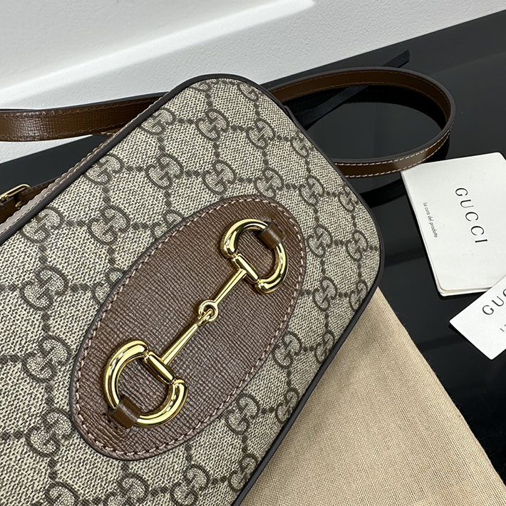 グッチ直営アウトレット店 GUCCI ホースビット 1955 スモール カメラバッグ ベージュ&エボニー 760196 92TCG 8563 グッチ ミニバッグ 人気 - 画像 (6)