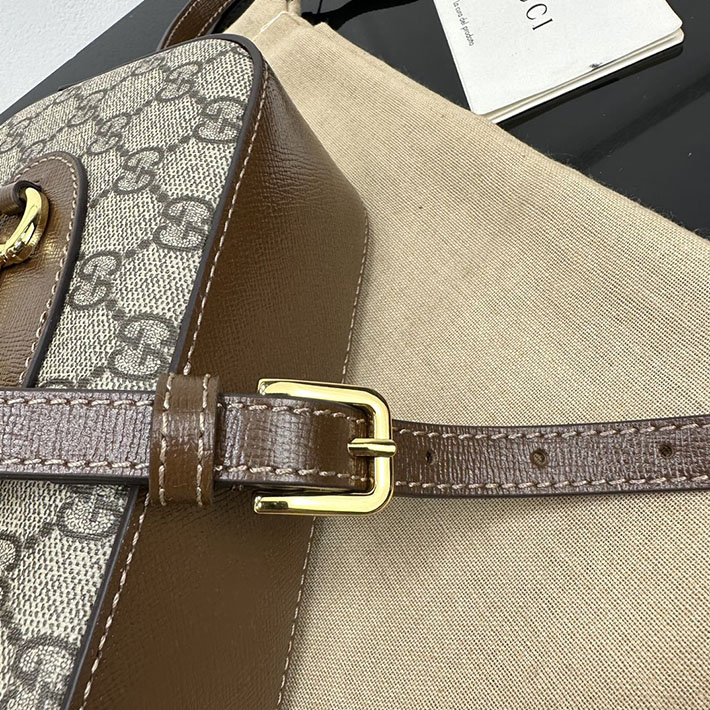 グッチ直営アウトレット店 GUCCI ホースビット 1955 スモール カメラバッグ ベージュ&エボニー 760196 92TCG 8563 グッチ ミニバッグ 人気 - 画像 (5)