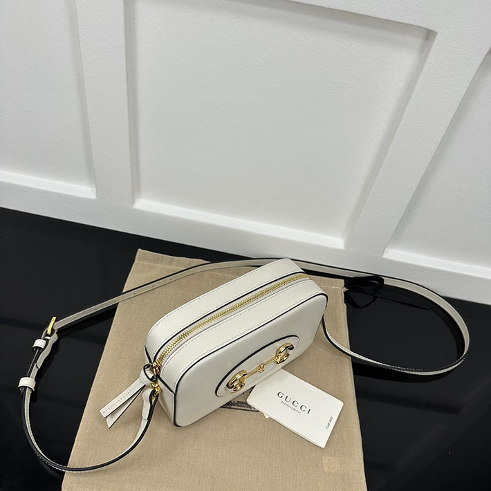 グッチ直営アウトレット店 GUCCI ホースビット 1955 スモール カメラ ホワイト 7760196-1AAQD-9022 レディース グッチ ミニバッグ 人気 - 画像 (8)
