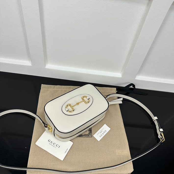 グッチ直営アウトレット店 GUCCI ホースビット 1955 スモール カメラ ホワイト 7760196-1AAQD-9022 レディース グッチ ミニバッグ 人気 - 画像 (6)