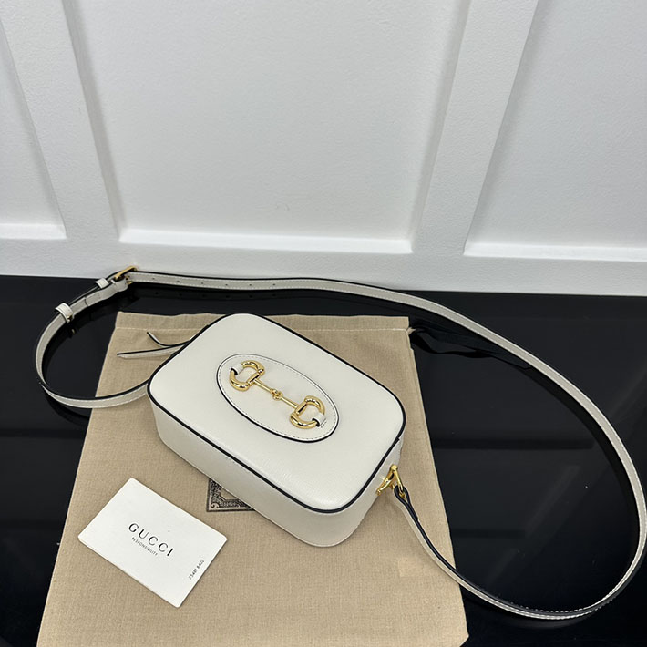 グッチ直営アウトレット店 GUCCI ホースビット 1955 スモール カメラ ホワイト 7760196-1AAQD-9022 レディース グッチ ミニバッグ 人気 - 画像 (5)