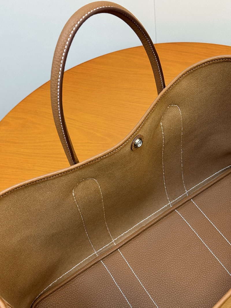 最高級エルメススーパーコピー HERMES ガーデンパーティー GM 45 ゴールド ネゴンダ/トワルアッシュ 2633936 エルメスガーデンパーティコピー - 画像 (8)
