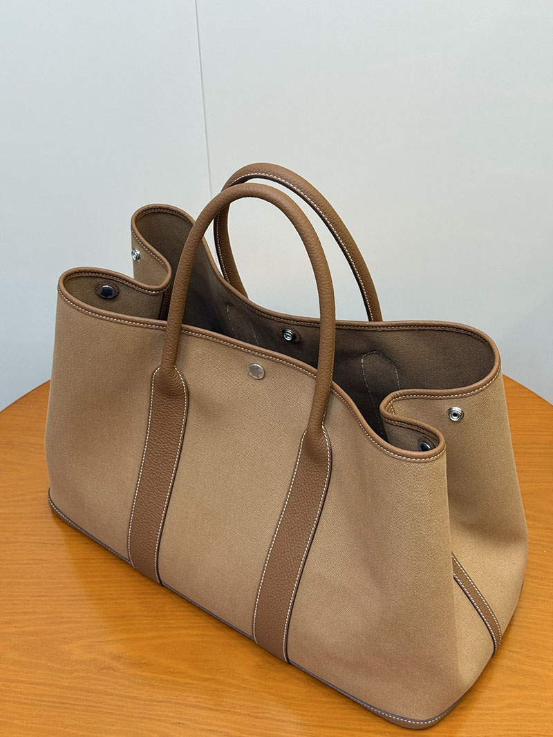 最高級エルメススーパーコピー HERMES ガーデンパーティー GM 45 ゴールド ネゴンダ/トワルアッシュ 2633936 エルメスガーデンパーティコピー - 画像 (6)