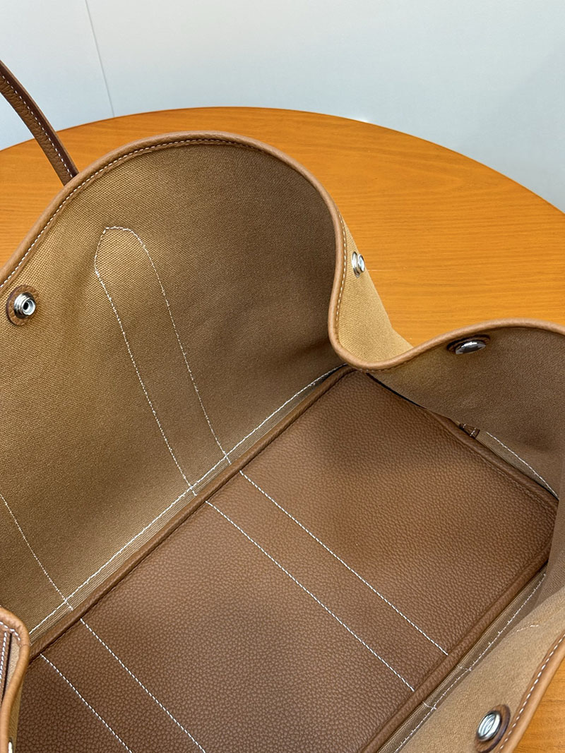 最高級エルメススーパーコピー HERMES ガーデンパーティー GM 45 ゴールド ネゴンダ/トワルアッシュ 2633936 エルメスガーデンパーティコピー - 画像 (5)