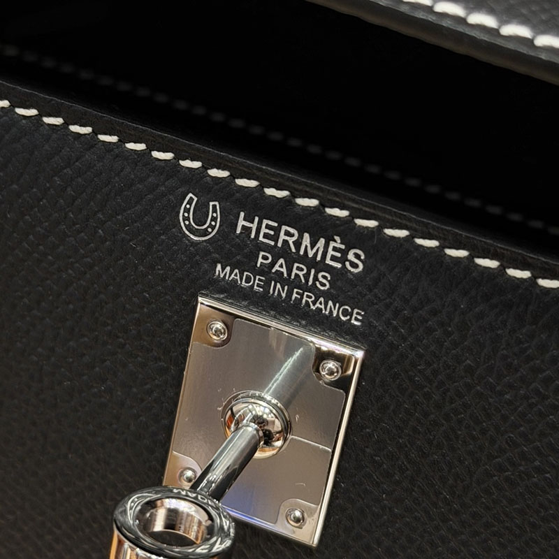 エルメス ケリー 25の通販 HERMES ケリー25 外縫い ブラック ヴォーエプソン シルバー金具 2633942 ケリー25 外縫い 黒 - 画像 (4)