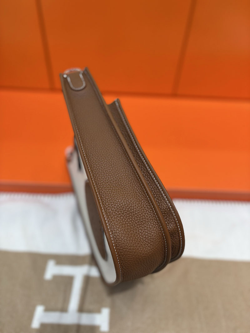 エルメス エヴリンの通販 HERMES エヴリン 29 PM ベージュ×ブラウン トワルアッシュ/トゴ シルバー金具 2633946 エヴリン PM 定価 - 画像 (6)