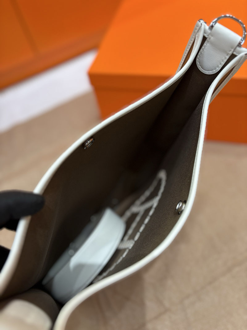 エルメス エヴリンの通販 HERMES エヴリン 29 PM ホワイト×ブラウン トワルアッシュ/トゴ シルバー金具 2633954 エルメス エヴリン 定価 - 画像 (2)