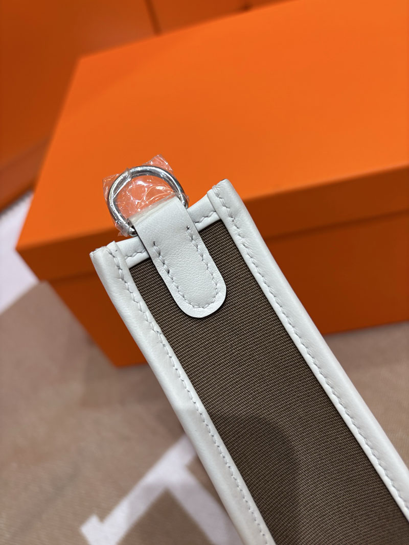 エルメス エヴリン ミニ HERMES エヴリン TPM ホワイト×グレー トワルアッシュ/トゴ シルバー金具 2633955 エルメス エヴリン TPM - 画像 (6)