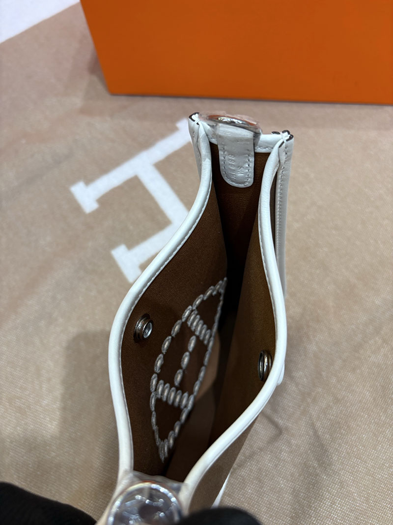 エルメス エヴリン ミニ HERMES エヴリン TPM ホワイト×グレー トワルアッシュ/トゴ シルバー金具 2633955 エルメス エヴリン TPM - 画像 (2)