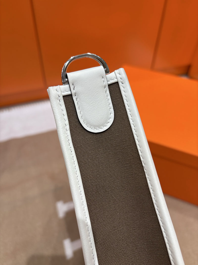 エルメス エヴリンの通販 HERMES エヴリン 29 PM ホワイト×グレー トワルアッシュ/トゴ シルバー金具 2633956 エルメス エブリン 値段 - 画像 (6)
