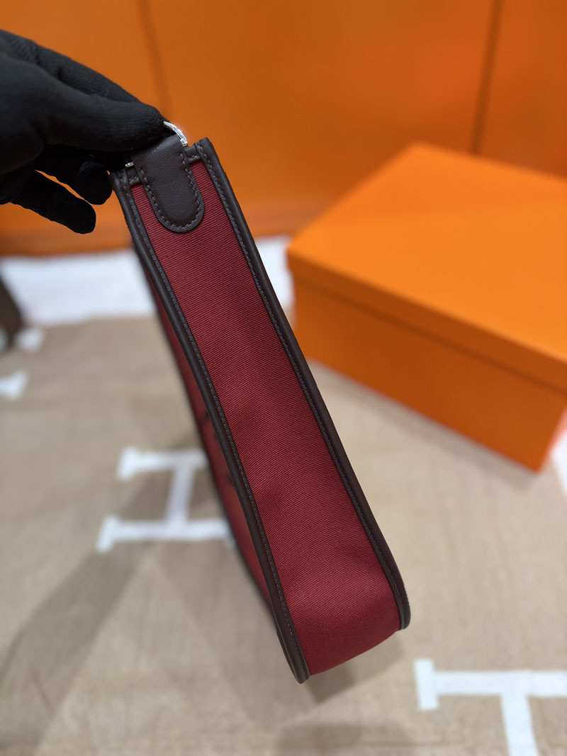 エルメス エヴリンの通販 HERMES エヴリン 29 PM ブラック×ボルドー トワルアッシュ/トゴ シルバー金具 2633958 エルメス エブリン 価格 - 画像 (7)