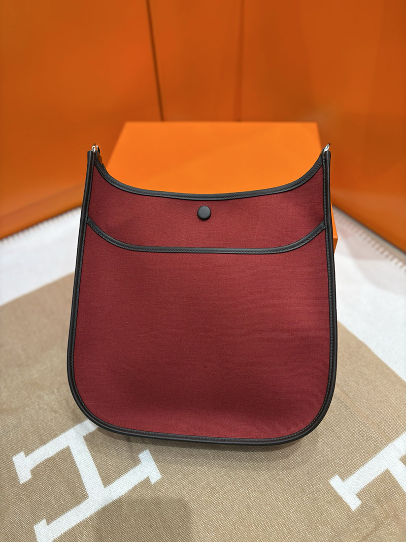エルメス エヴリンの通販 HERMES エヴリン 29 PM ブラック×ボルドー トワルアッシュ/トゴ シルバー金具 2633958 エルメス エブリン 価格 - 画像 (6)