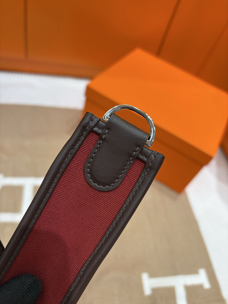 エルメス エヴリンの通販 HERMES エヴリン 29 PM ブラック×ボルドー トワルアッシュ/トゴ シルバー金具 2633958 エルメス エブリン 価格 - 画像 (2)