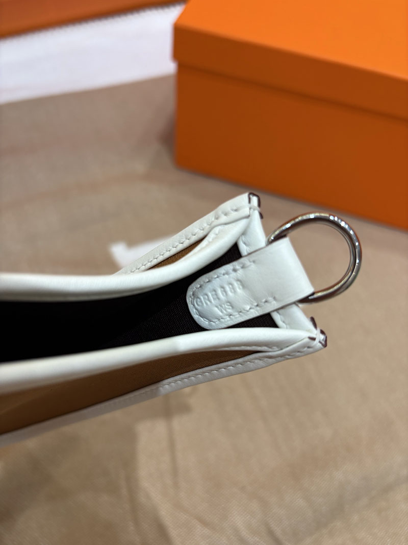 エルメス エヴリン ミニ HERMES エヴリン TPM ホワイト×ブラウン トワルアッシュ/トゴ シルバー金具 2633961 エルメス ミニ ショルダー - 画像 (3)