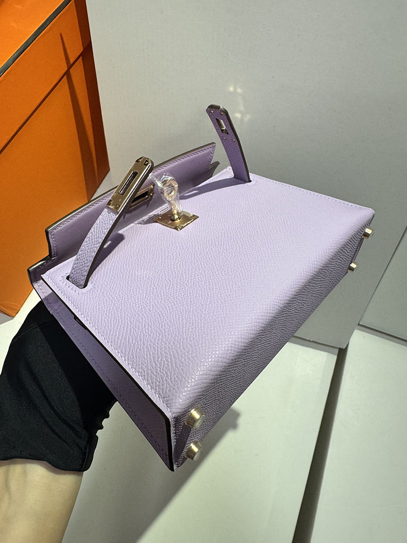 エルメス HERMES ケリーミニ2 外縫い ギモーヴ ヴォーエプソン ゴールド金具 2633983 エルメス ミニケリー 定価 - 画像 (8)