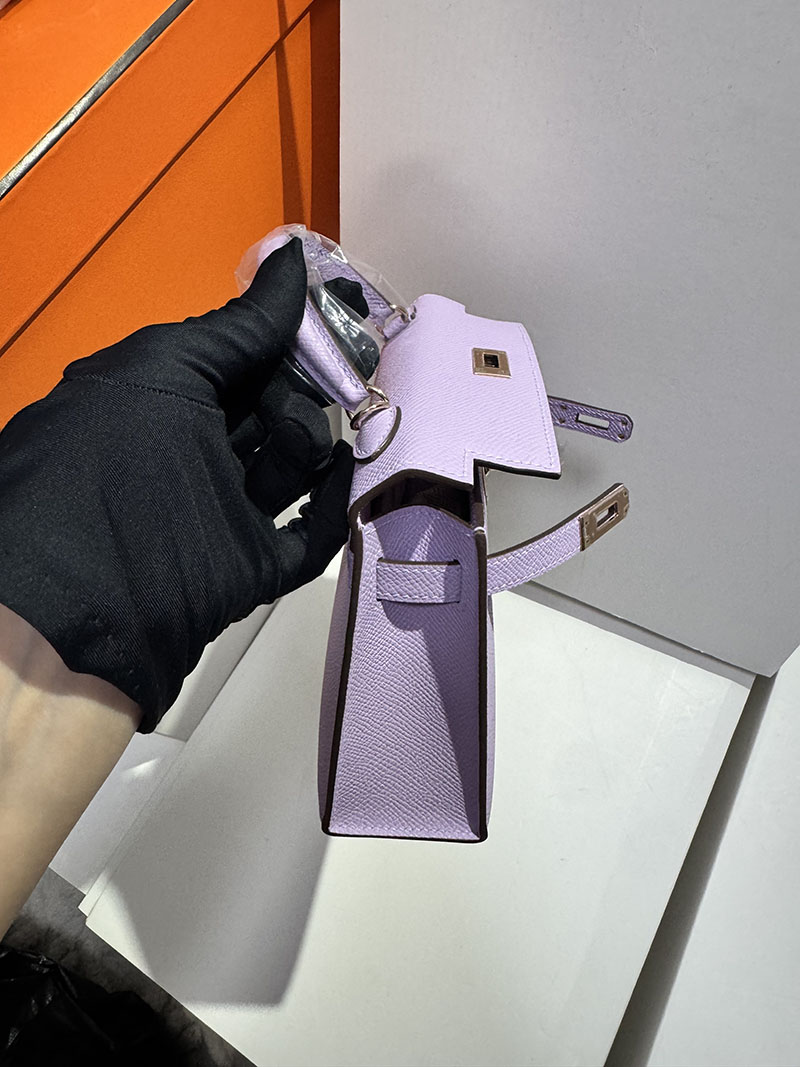 エルメス HERMES ケリーミニ2 外縫い ギモーヴ ヴォーエプソン ゴールド金具 2633983 エルメス ミニケリー 定価 - 画像 (6)