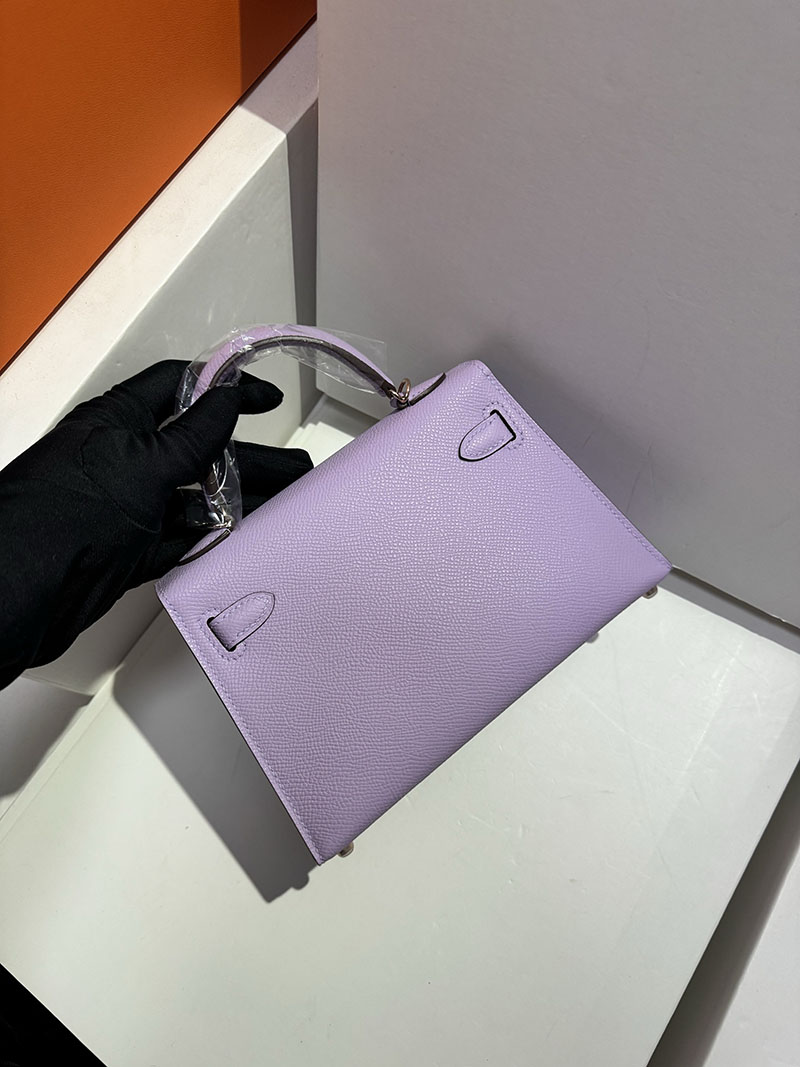 エルメス HERMES ケリーミニ2 外縫い ギモーヴ ヴォーエプソン ゴールド金具 2633983 エルメス ミニケリー 定価 - 画像 (5)