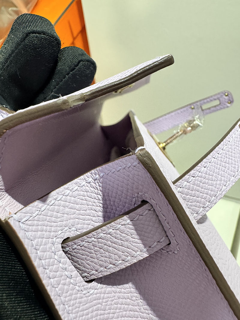エルメス HERMES ケリーミニ2 外縫い ギモーヴ ヴォーエプソン ゴールド金具 2633983 エルメス ミニケリー 定価 - 画像 (2)