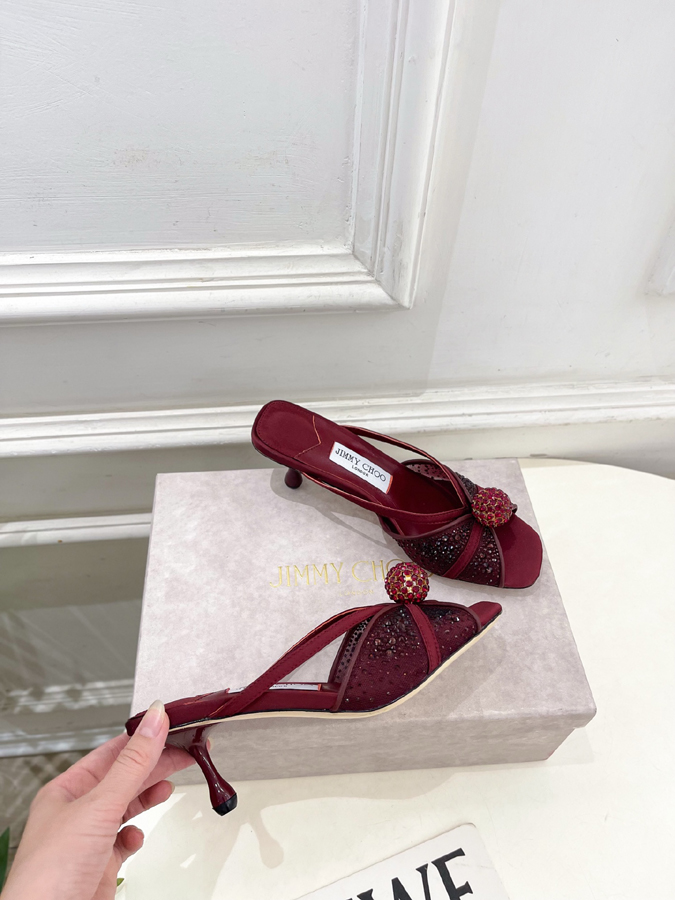 【2026年春夏新作】Jimmy Choo | ジミー チュウ JC クリスタル&メッシュ ミュール ジミーチュウジュアルシューズコピー - 画像 (4)