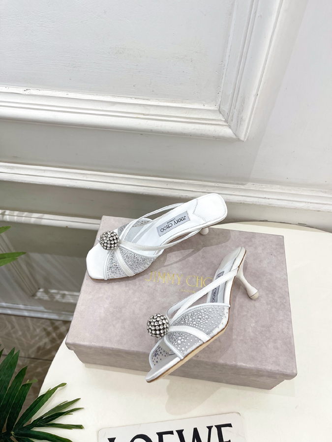 【2026年春夏新作】Jimmy Choo | ジミー チュウ JC クリスタル&メッシュ ミュール ジミーチュウジュアルシューズコピー - 画像 (5)