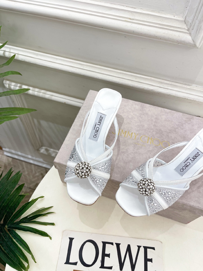 【2026年春夏新作】Jimmy Choo | ジミー チュウ JC クリスタル&メッシュ ミュール ジミーチュウジュアルシューズコピー - 画像 (6)