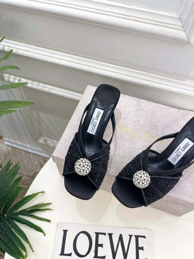 【2026年春夏新作】Jimmy Choo | ジミー チュウ JC クリスタル&メッシュ ミュール ジミーチュウジュアルシューズコピー - 画像 (6)