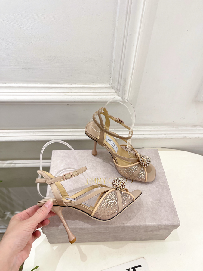 【2026年春夏新作】Jimmy Choo | ジミー チュウ JC クリスタル&メッシュ サンダル ジミーチュウジュアルシューズコピー - 画像 (4)
