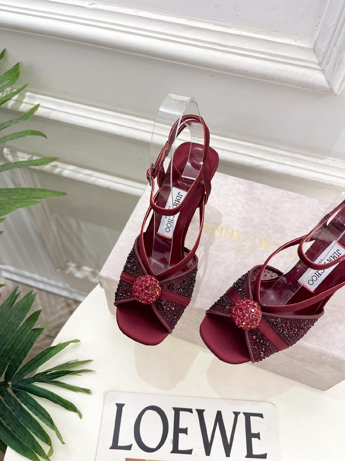 【2026年春夏新作】Jimmy Choo | ジミー チュウ JC クリスタル&メッシュ サンダル ジミーチュウジュアルシューズコピー - 画像 (6)