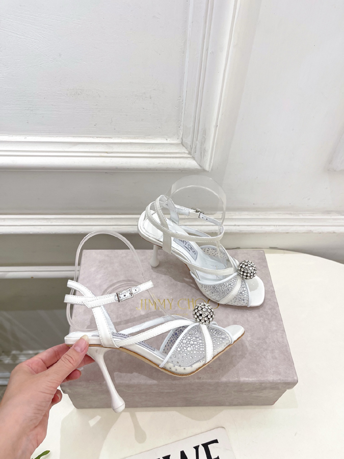 【2026年春夏新作】Jimmy Choo | ジミー チュウ JC クリスタル&メッシュ サンダル ジミーチュウジュアルシューズコピー - 画像 (2)