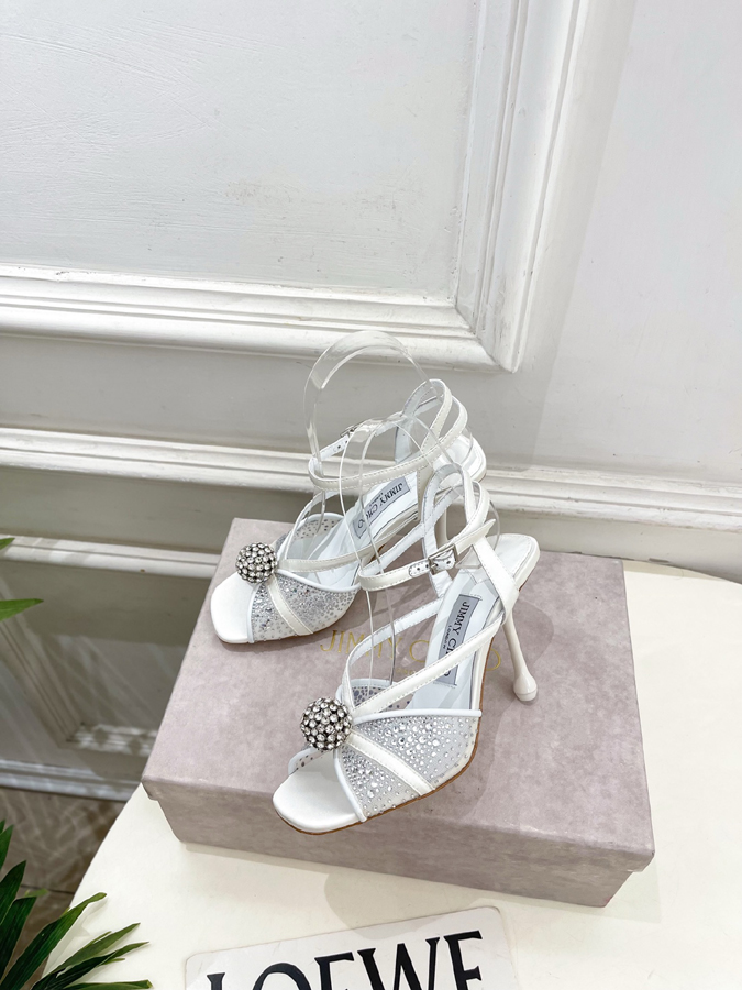 【2026年春夏新作】Jimmy Choo | ジミー チュウ JC クリスタル&メッシュ サンダル ジミーチュウジュアルシューズコピー - 画像 (3)