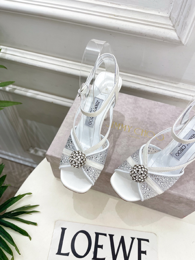 【2026年春夏新作】Jimmy Choo | ジミー チュウ JC クリスタル&メッシュ サンダル ジミーチュウジュアルシューズコピー - 画像 (4)