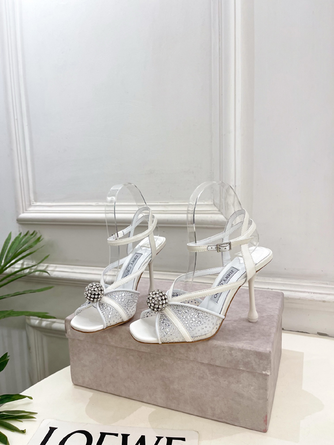 【2026年春夏新作】Jimmy Choo | ジミー チュウ JC クリスタル&メッシュ サンダル ジミーチュウジュアルシューズコピー - 画像 (9)