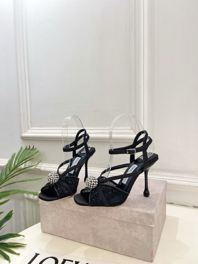 【2026年春夏新作】Jimmy Choo | ジミー チュウ JC クリスタル&メッシュ サンダル ジミーチュウジュアルシューズコピー - 画像 (3)