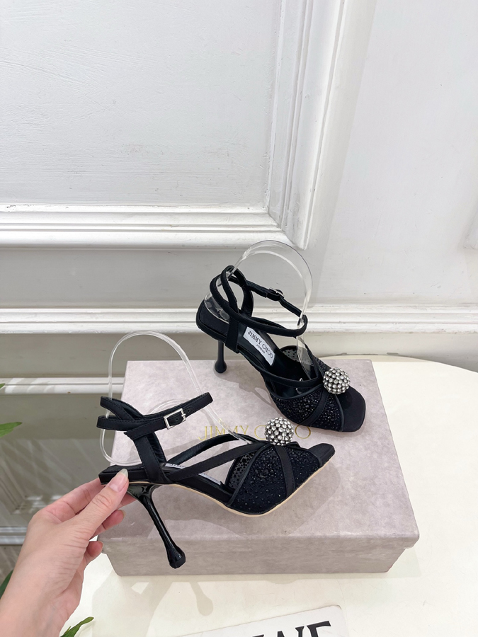 【2026年春夏新作】Jimmy Choo | ジミー チュウ JC クリスタル&メッシュ サンダル ジミーチュウジュアルシューズコピー - 画像 (4)