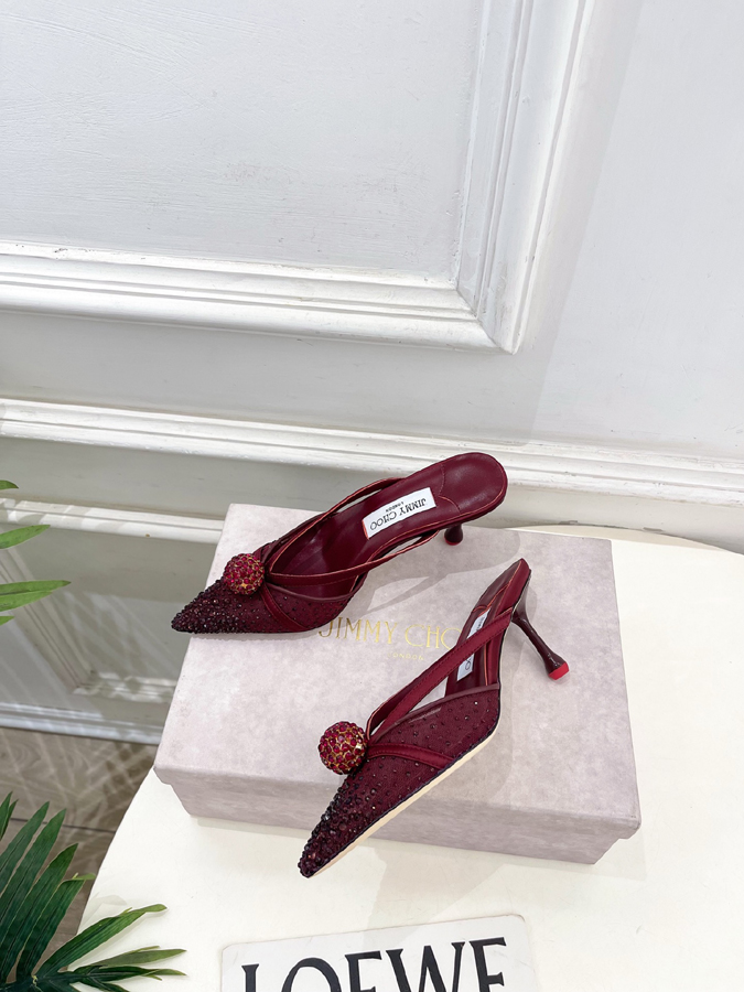 【2026年春夏新作】Jimmy Choo | ジミー チュウ JC クリスタル&メッシュ ミュール サンダル ジミーチュウジュアルシューズコピー - 画像 (5)